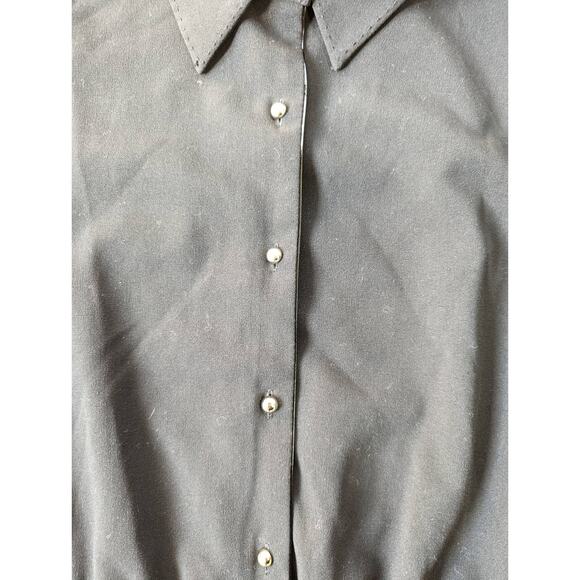 Tahari Gatsby Collared Dress Black 10 - Picture 6 of 10